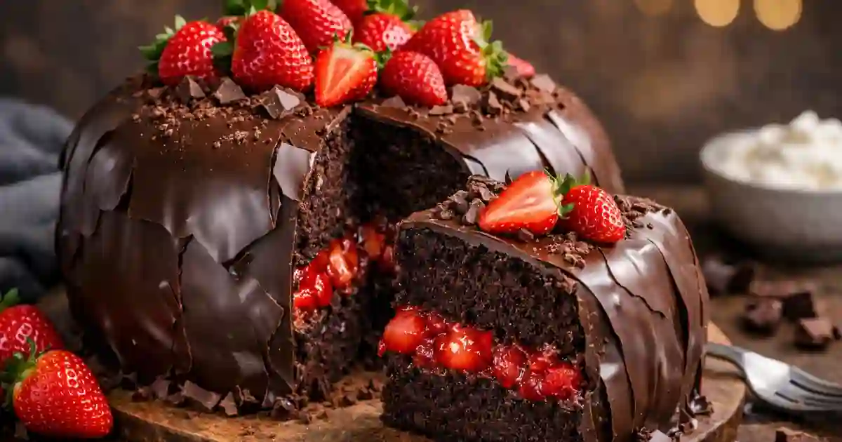 Cake Shell Recipe Strawberry Chocolate Shell Cake Recipe (Easy & Stunning)